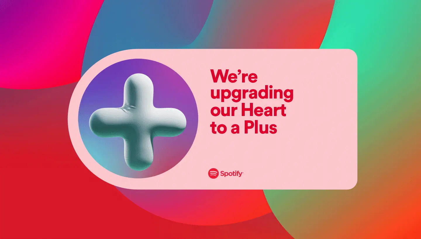 Spotify's new “plus” button