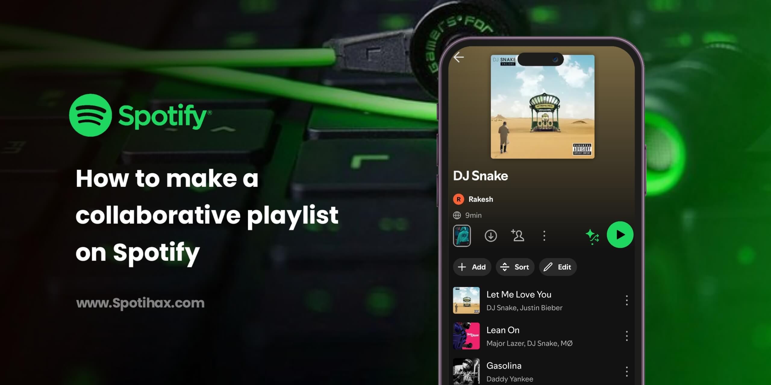 How to make a collaborative playlist on Spotify Poster