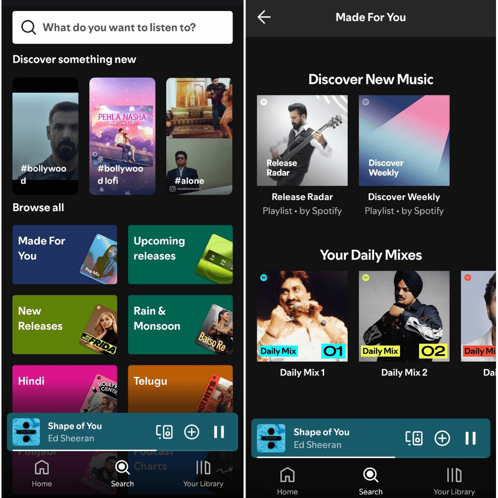 "Discovering new music on Spotify using Made for You" Image
