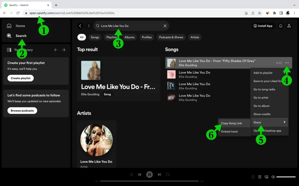 How To Copy Spotify Link in Computer or Laptop