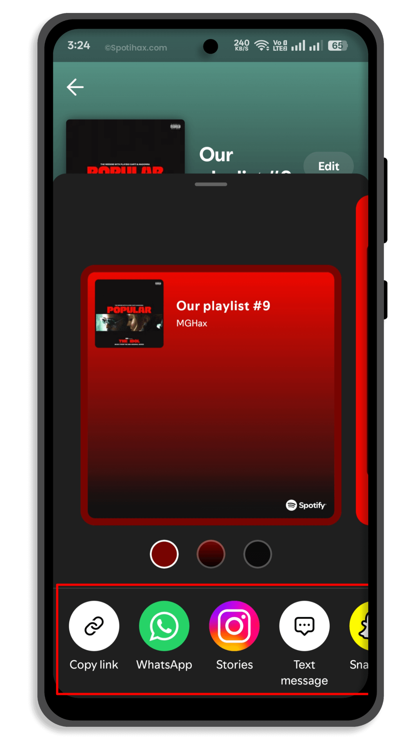 "How to add friends to the Collaborative Playlist on Spotify Mobile" Guide Image
