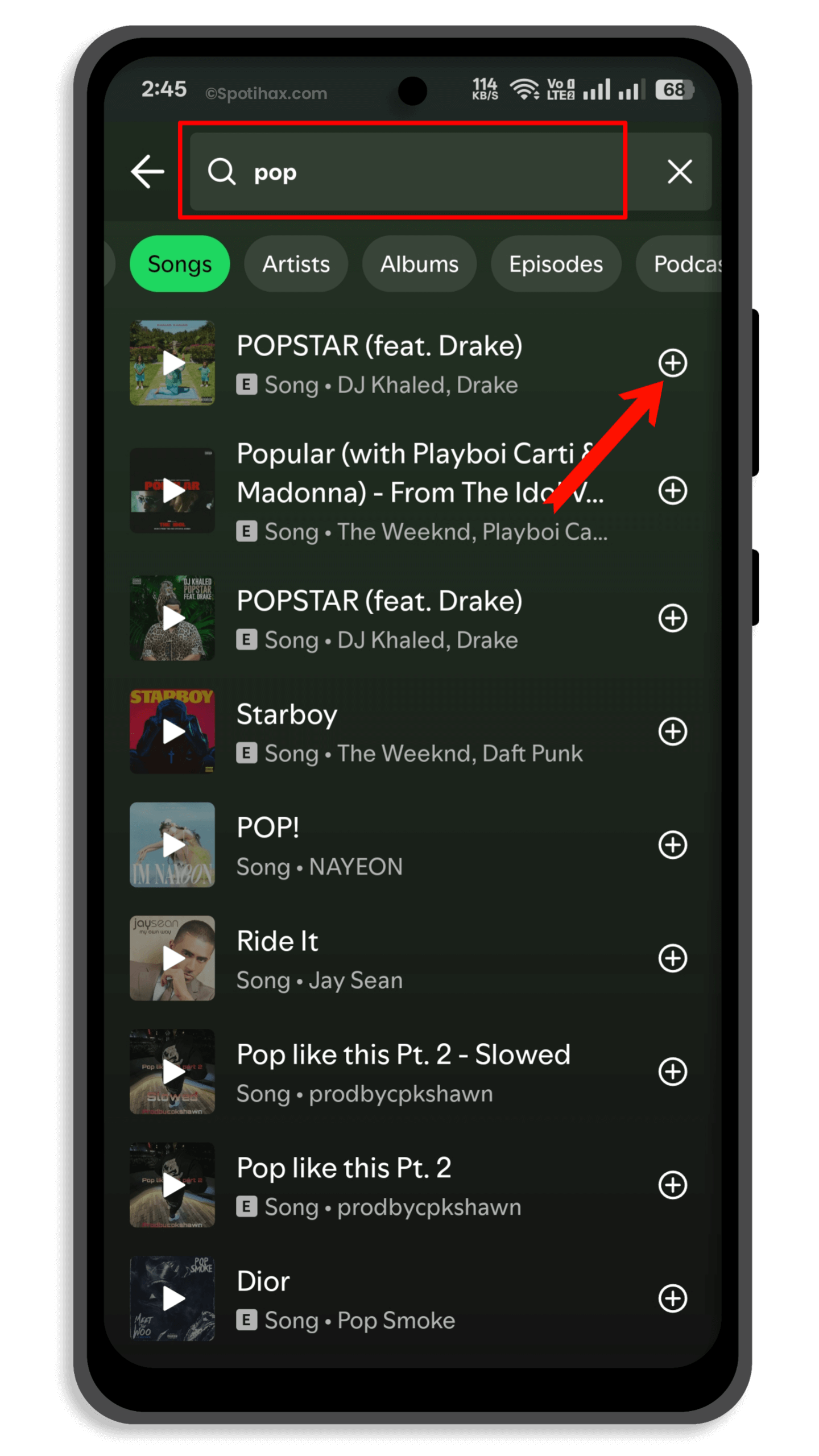 "How to add Songs to a Collaborative Playlist on Spotify Mobile" Guide Image