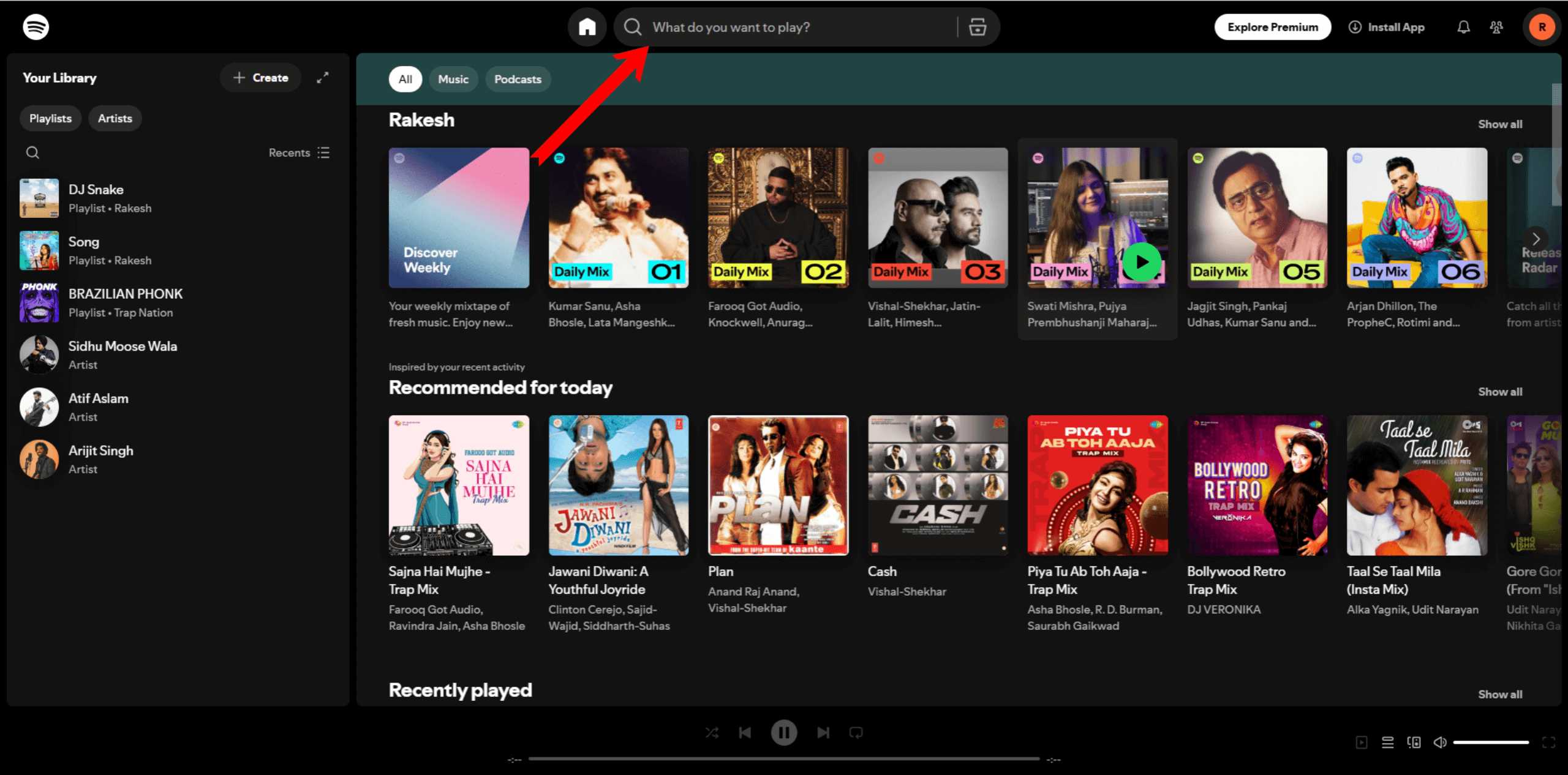 "How to Add Songs to a Spotify Playlist on a Desktop" Guide Image