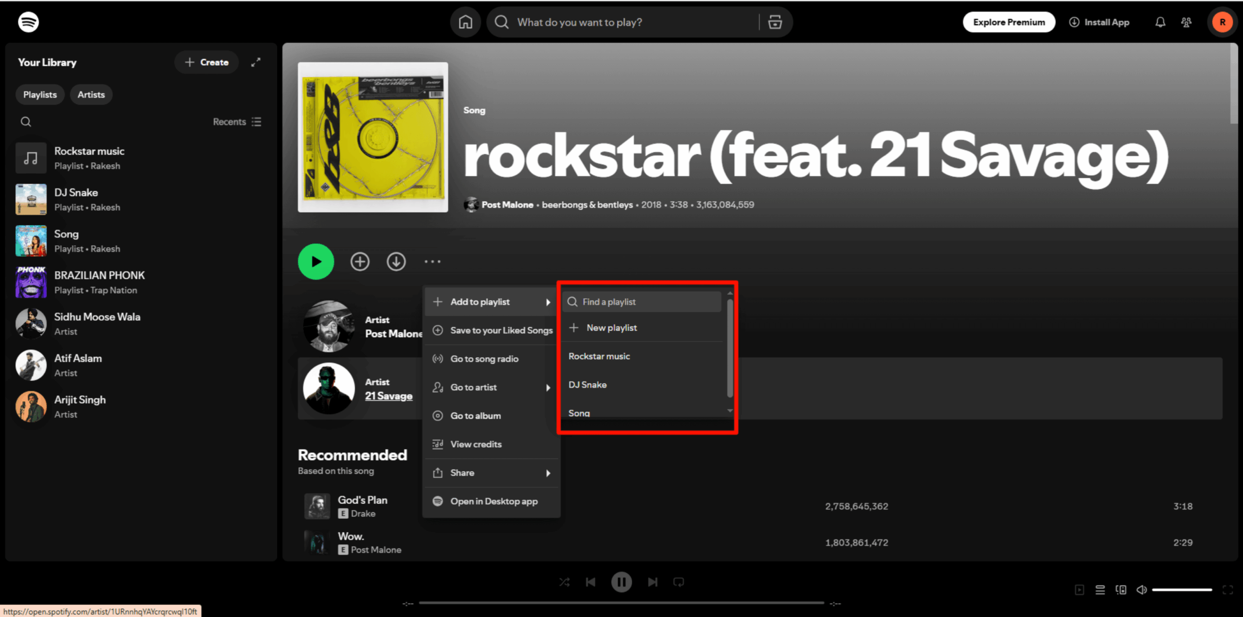 "How to Add Songs to a Spotify Playlist on a Desktop" Guide Image