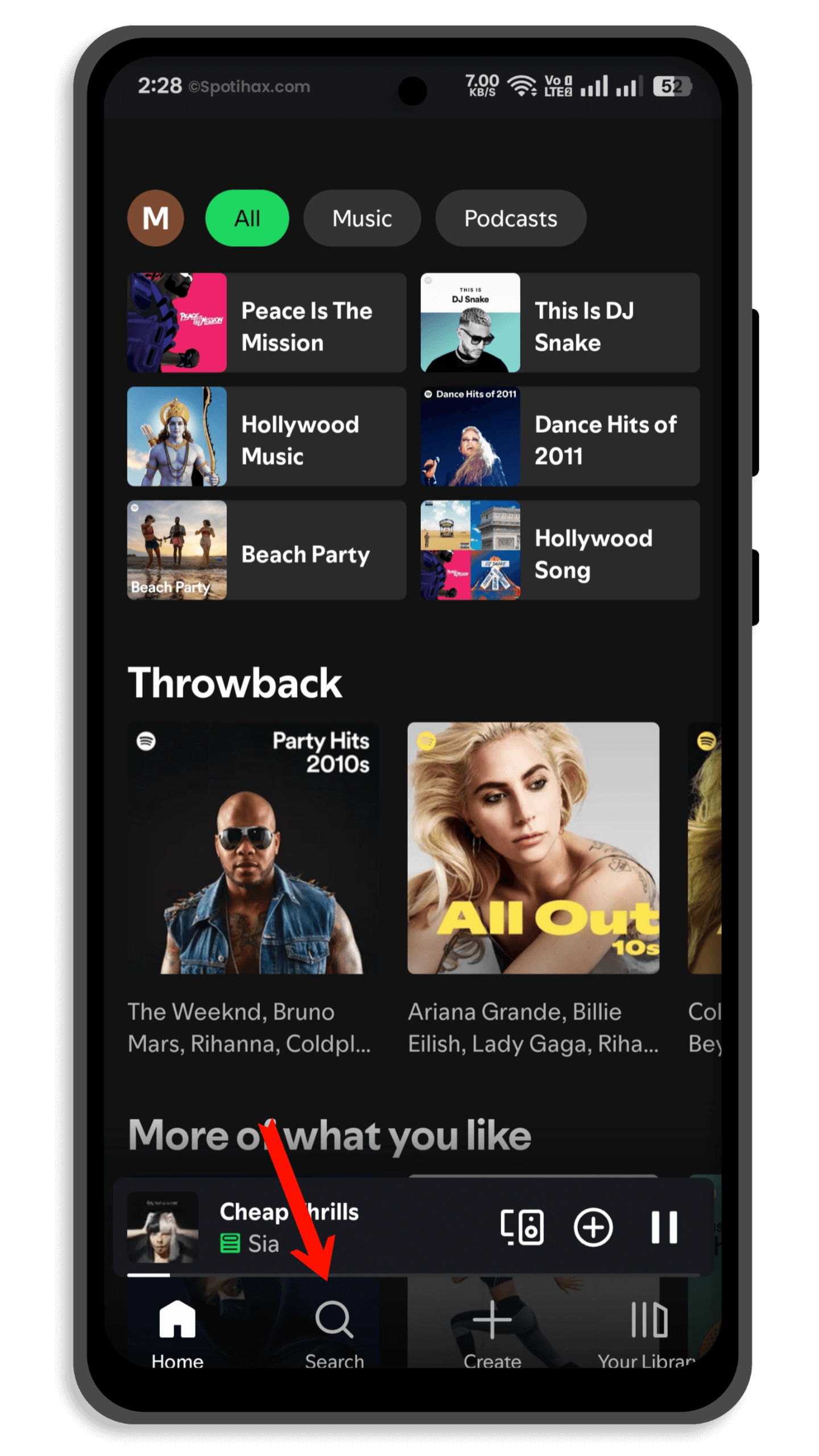 "How to add songs to a Spotify playlist on a mobile" Guide Image