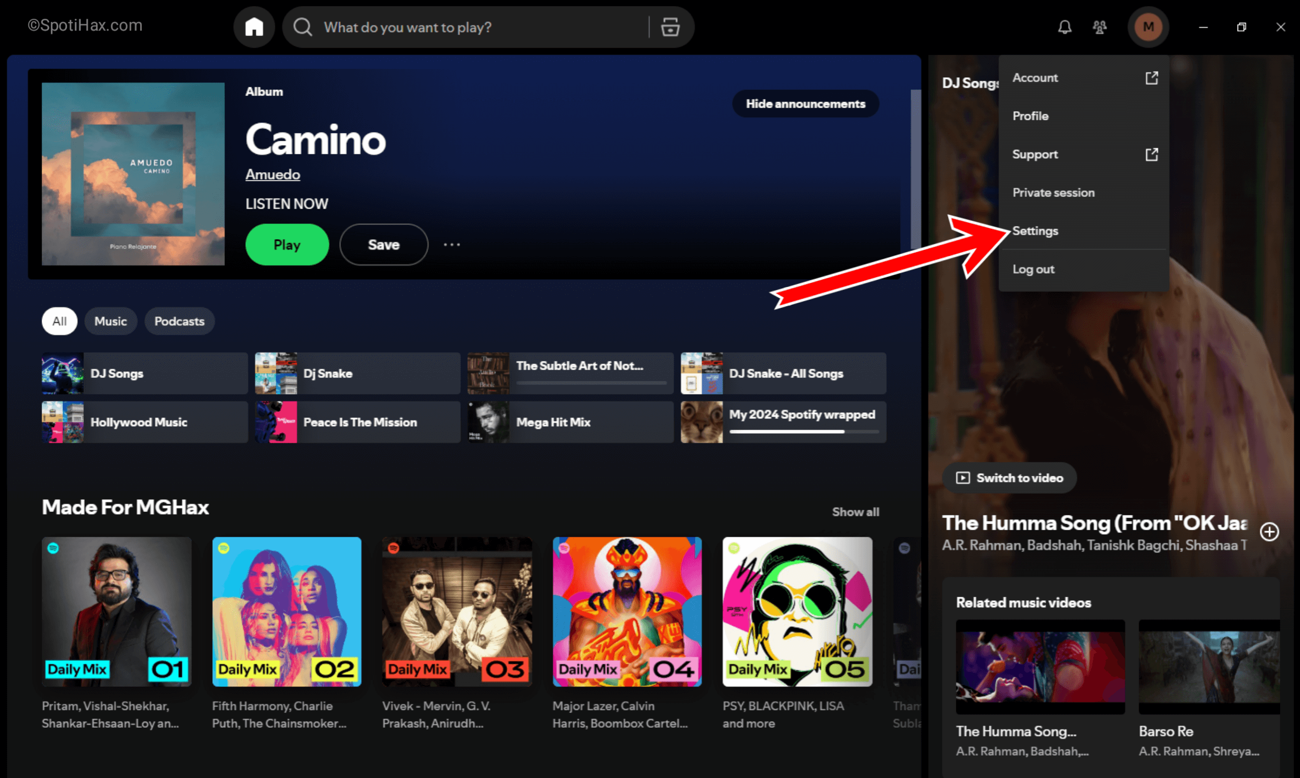 "How to Adjust Spotify Volume Level on Desktop" Guide Image