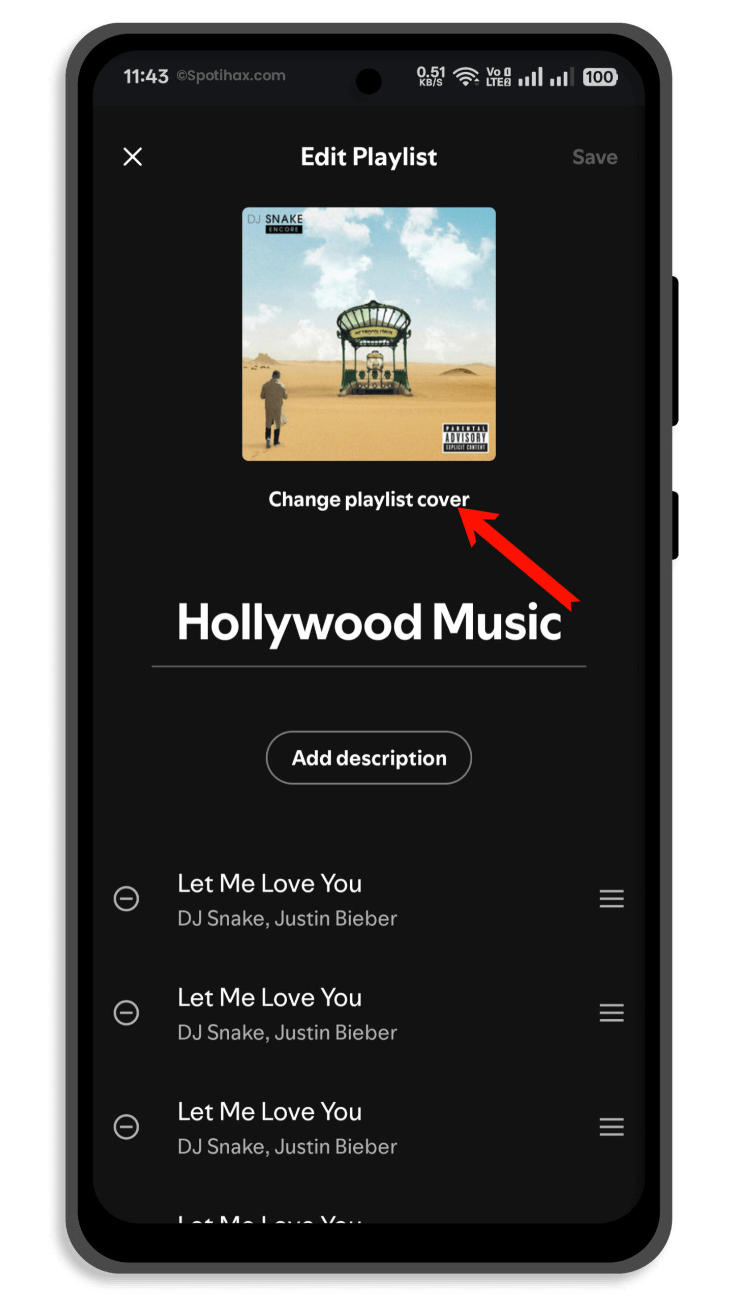 "How to Change Spotify Playlist Picture on Mobile" Guide Image