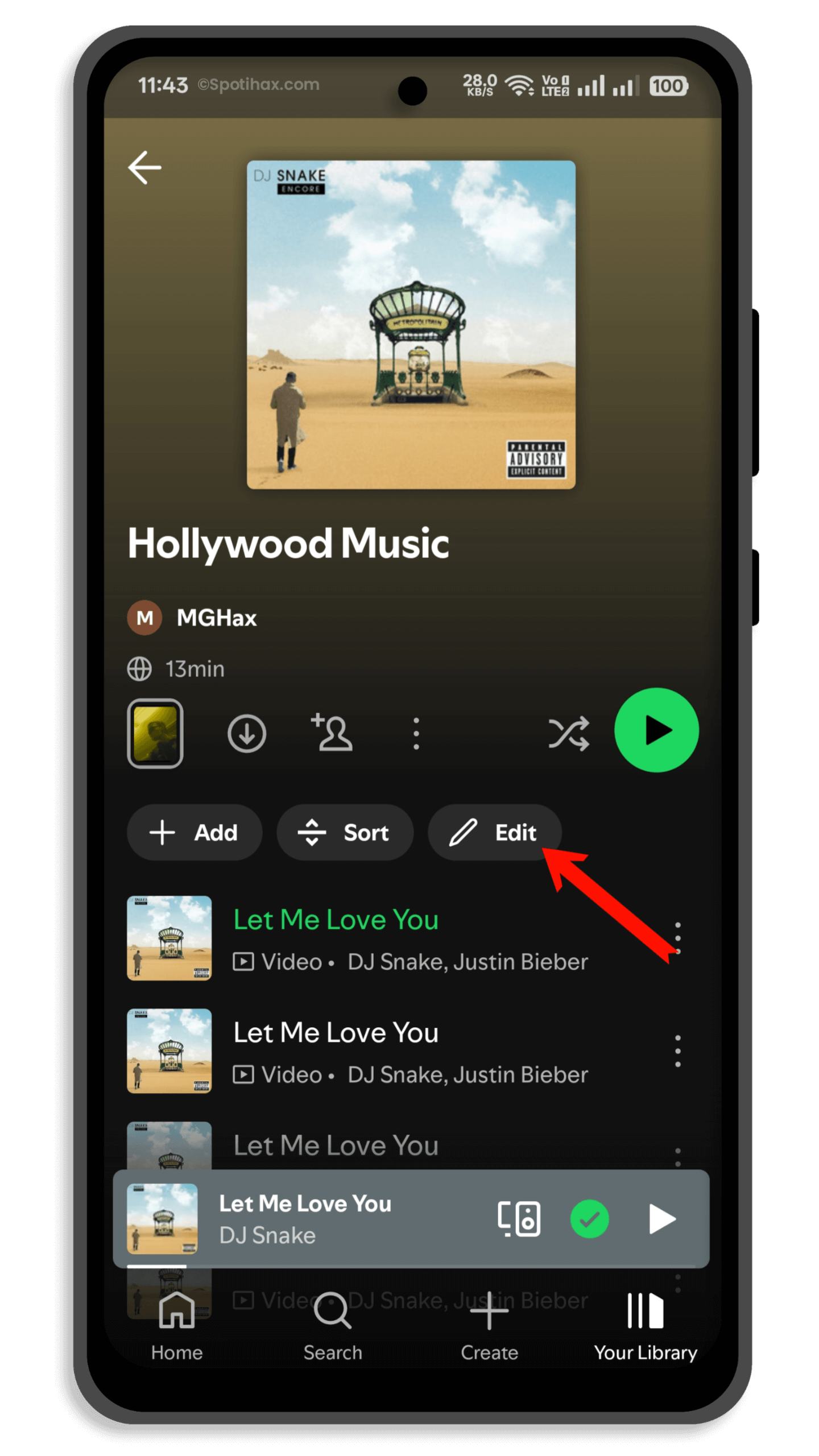 "How to Change Spotify Playlist Picture on Mobile" Guide Image