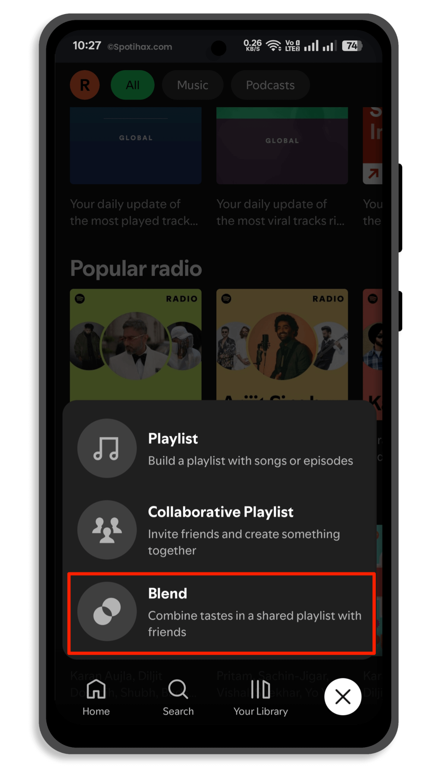 "How to Create a Spotify Blend Playlist with Friends" Guide Image