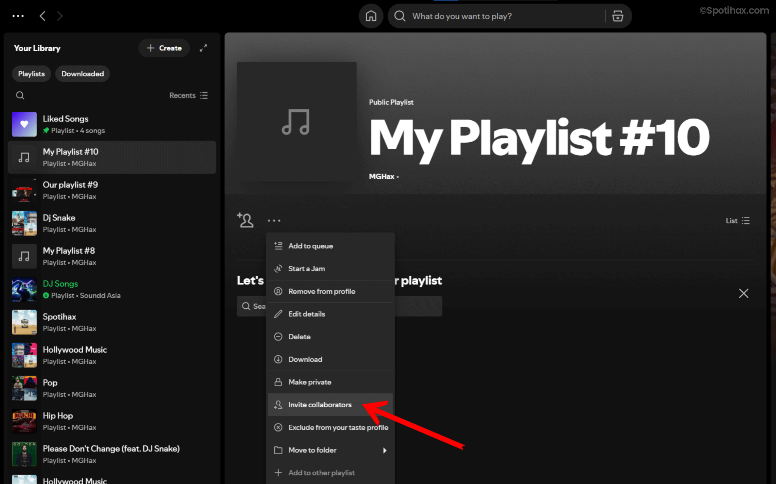 "How to Make a Collaborative Playlist on Spotify (Desktop)" Guide Image