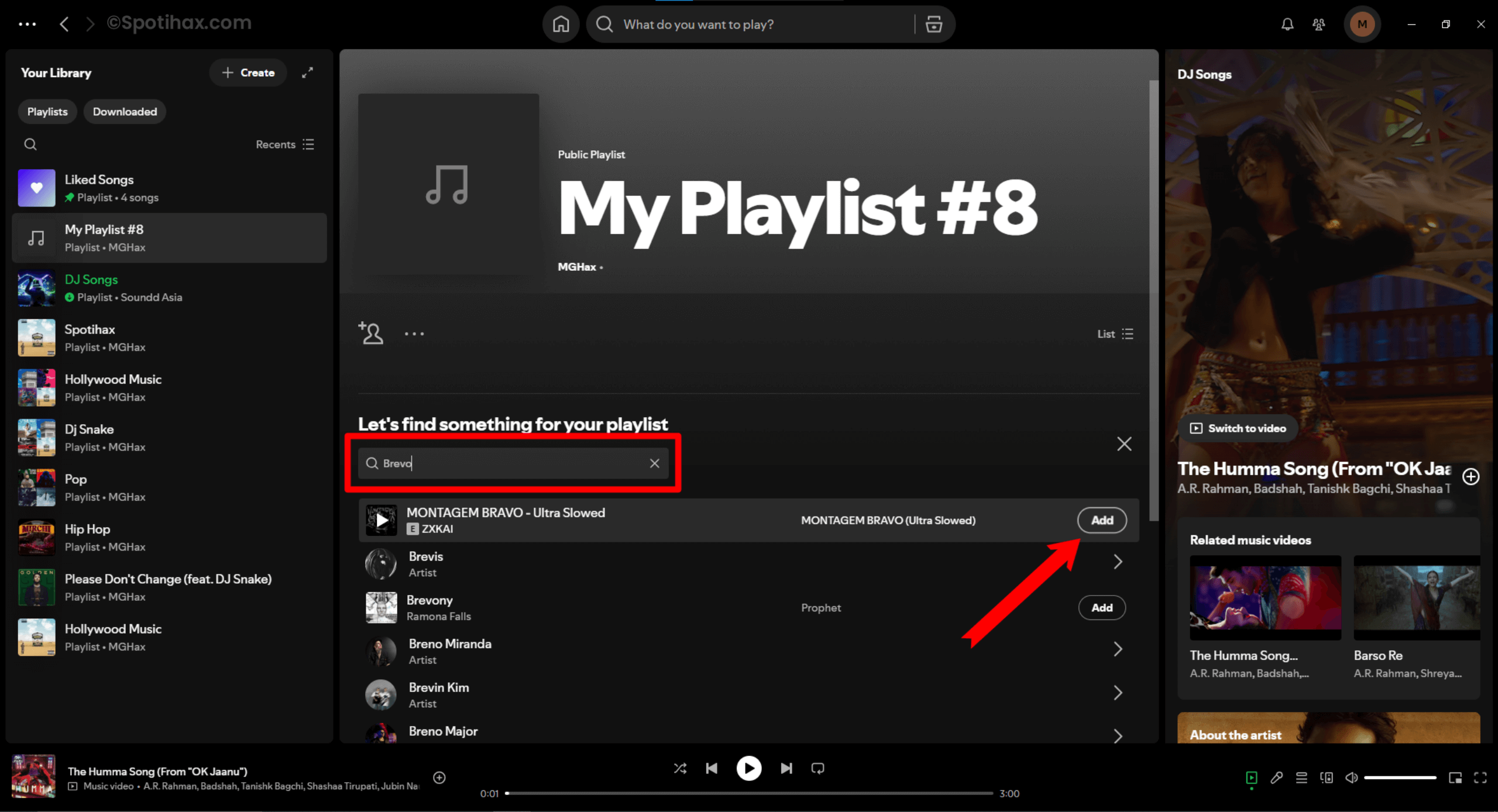 "How to Create a Spotify Playlist on Desktop" Guide Image