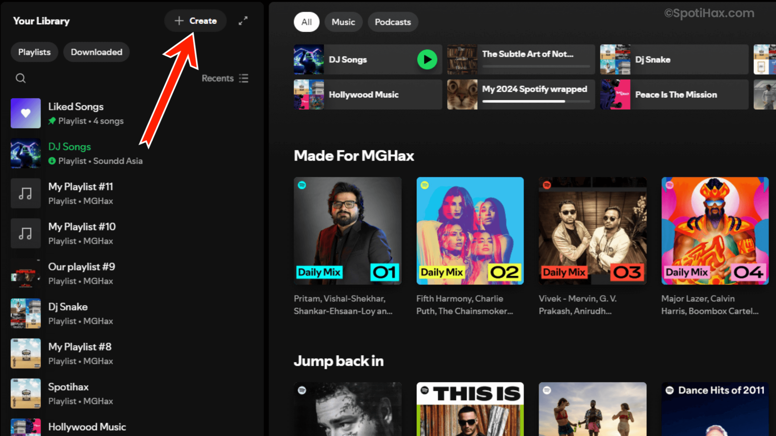 "How to Make a Spotify Blend Playlist on Desktop" Guide Image