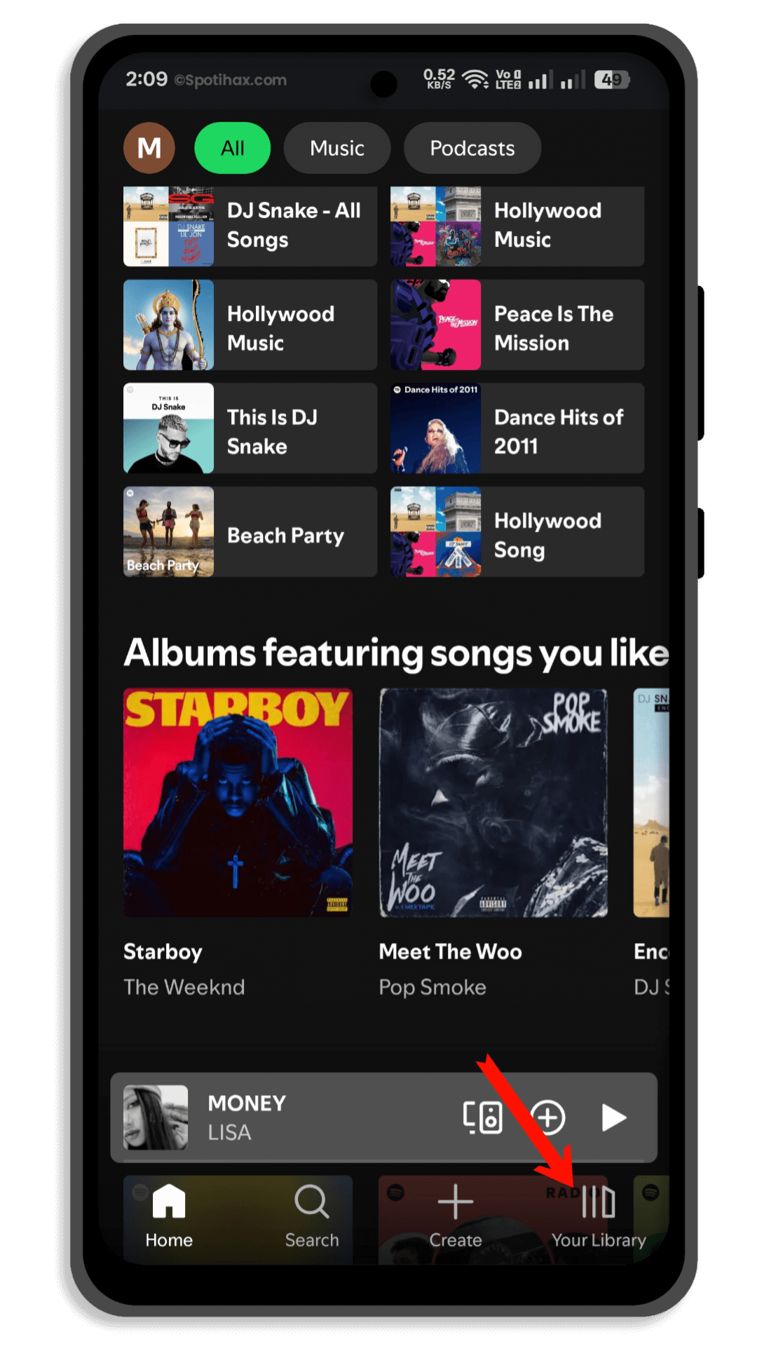 "How to Make Your Spotify Playlist Public or Private on Mobile" Guide Image