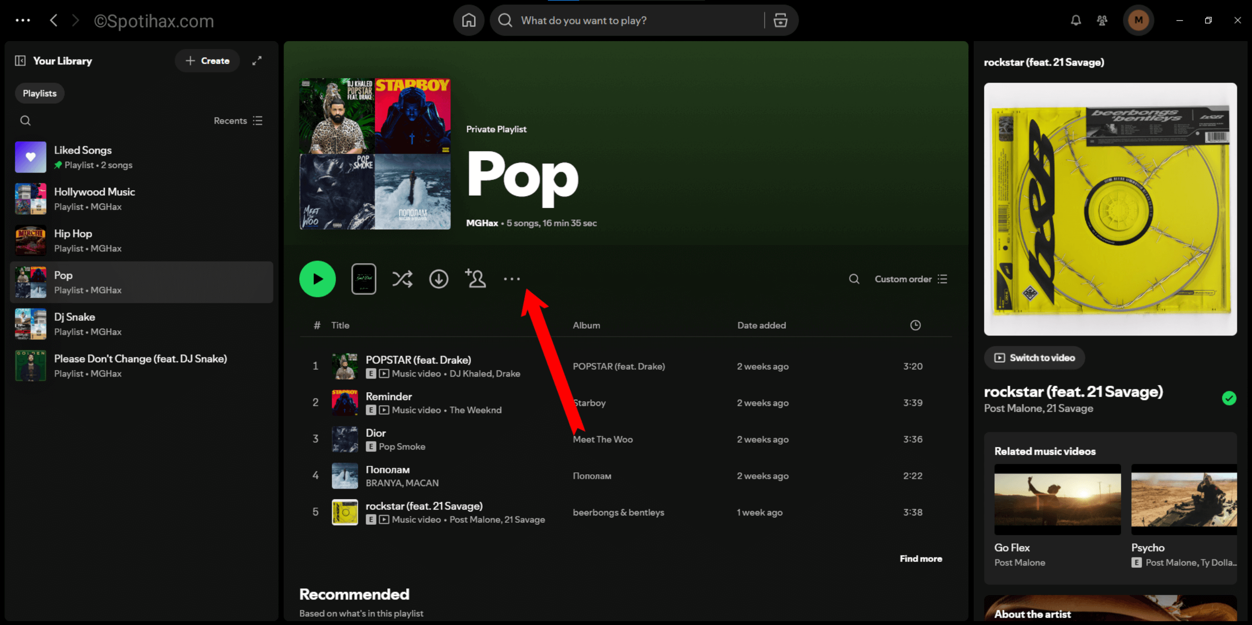 "How to Share a Spotify Playlist on Desktop" Guide Image