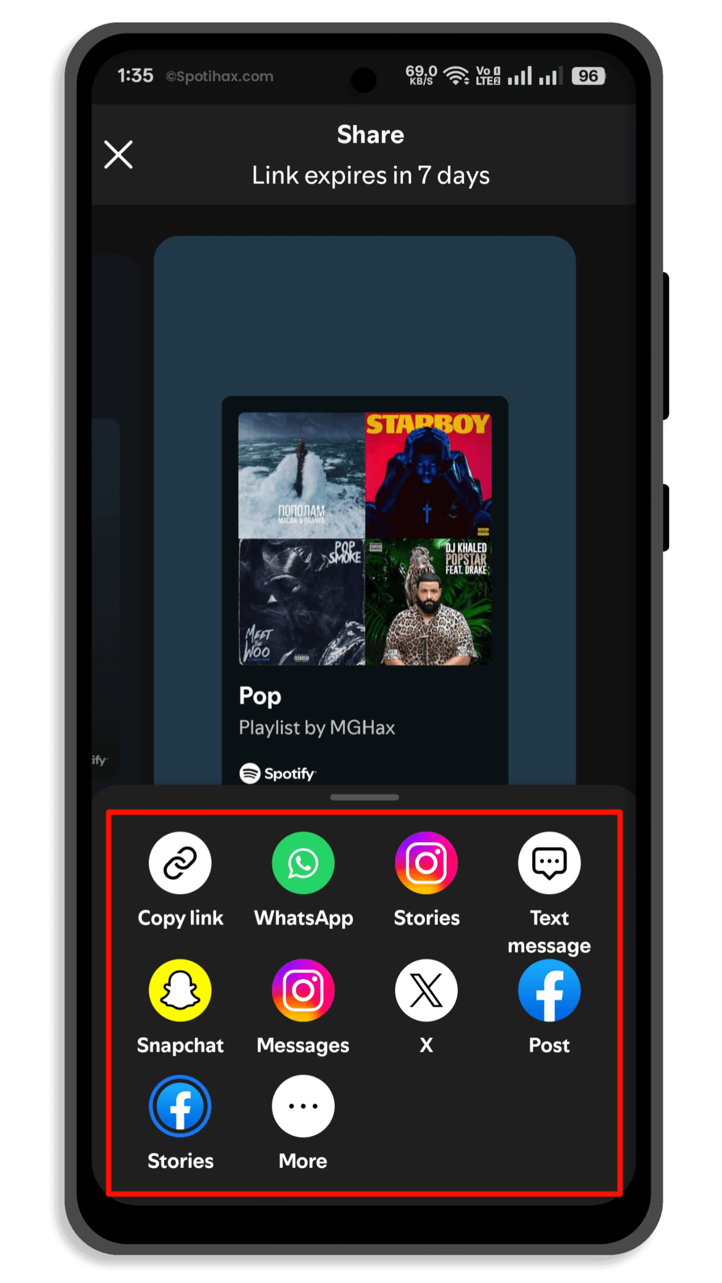 "How to Share a Spotify Playlist on Mobile" Guide Image