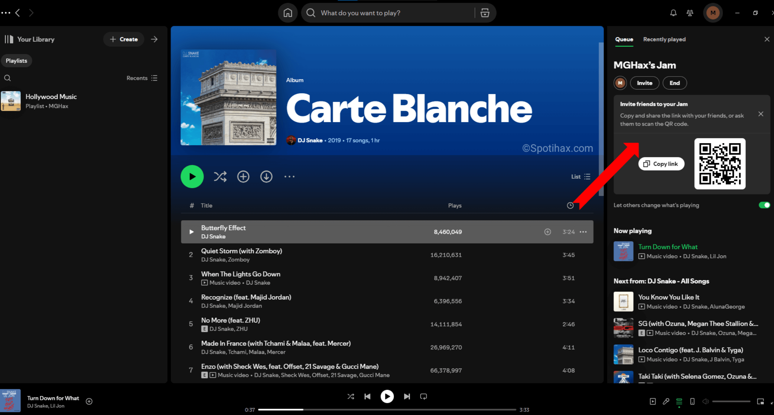 "How to Start a Jam on Spotify Pc" Step Three image
