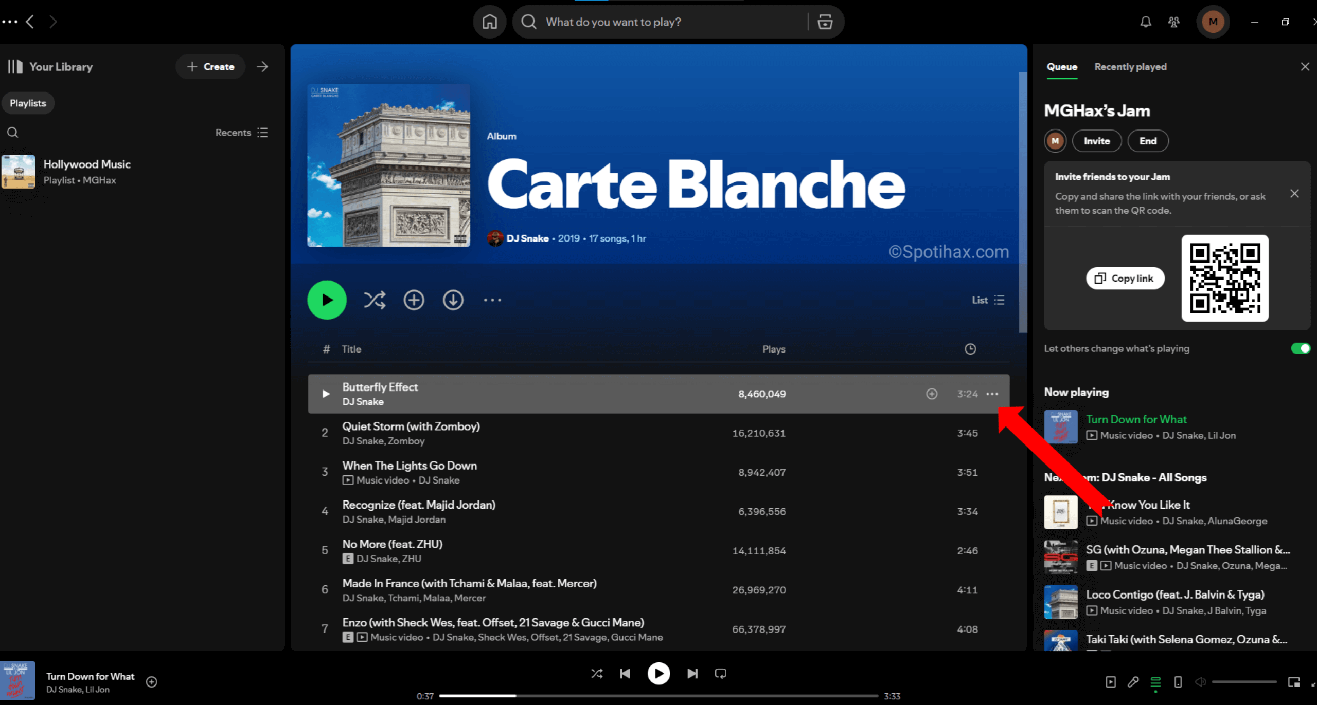 "How to Start a Jam on Spotify Pc" Step One image