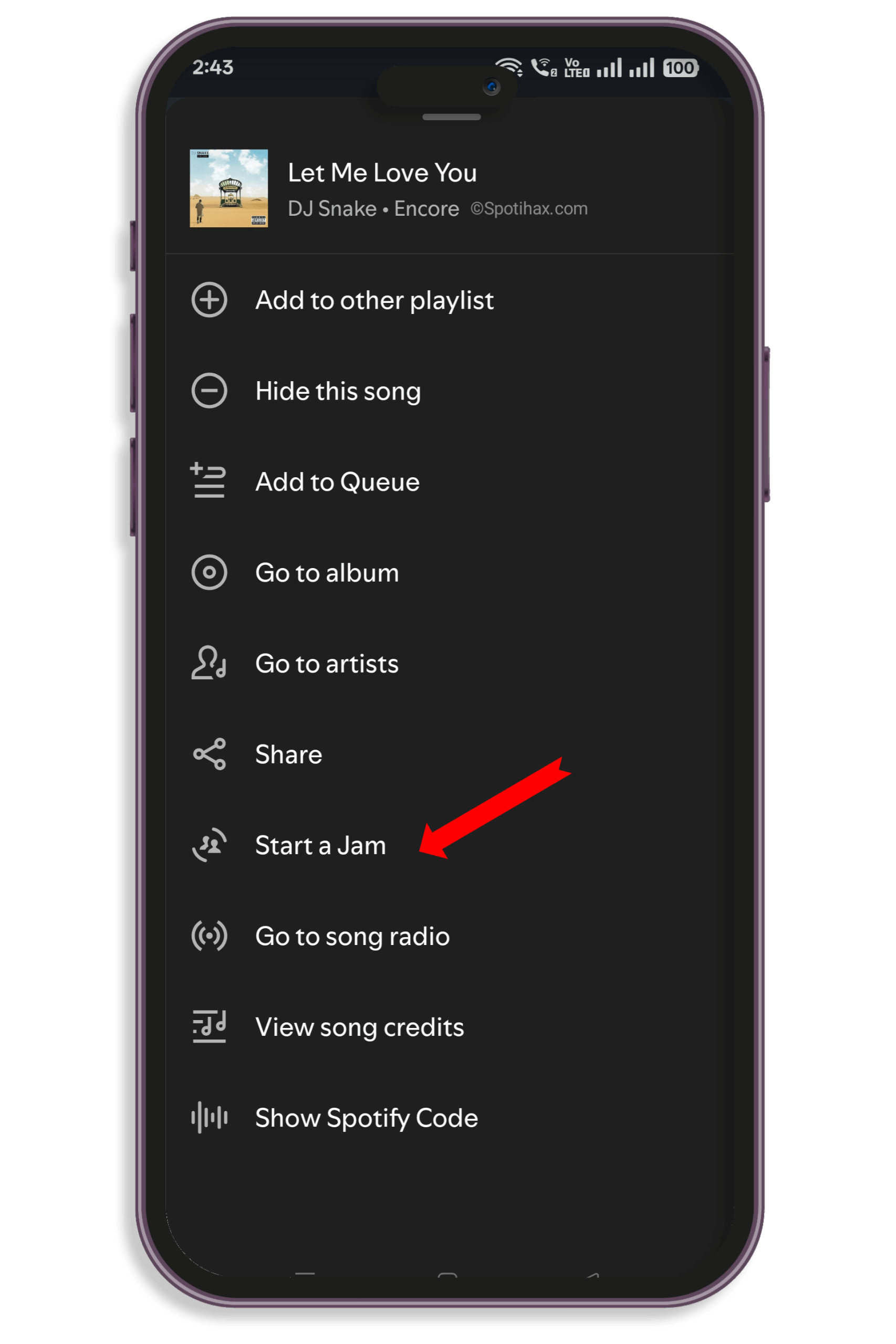 "How to Start a Jam on Spotify" click "star a jam" poster image