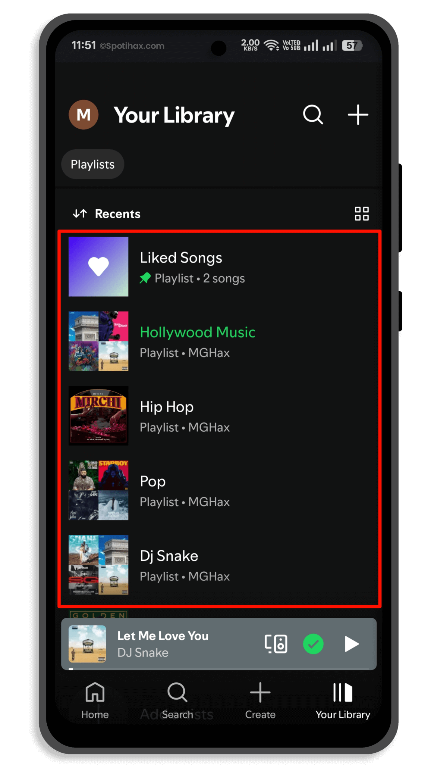 "How to shuffle a Spotify playlist on Mobile" Guide Image