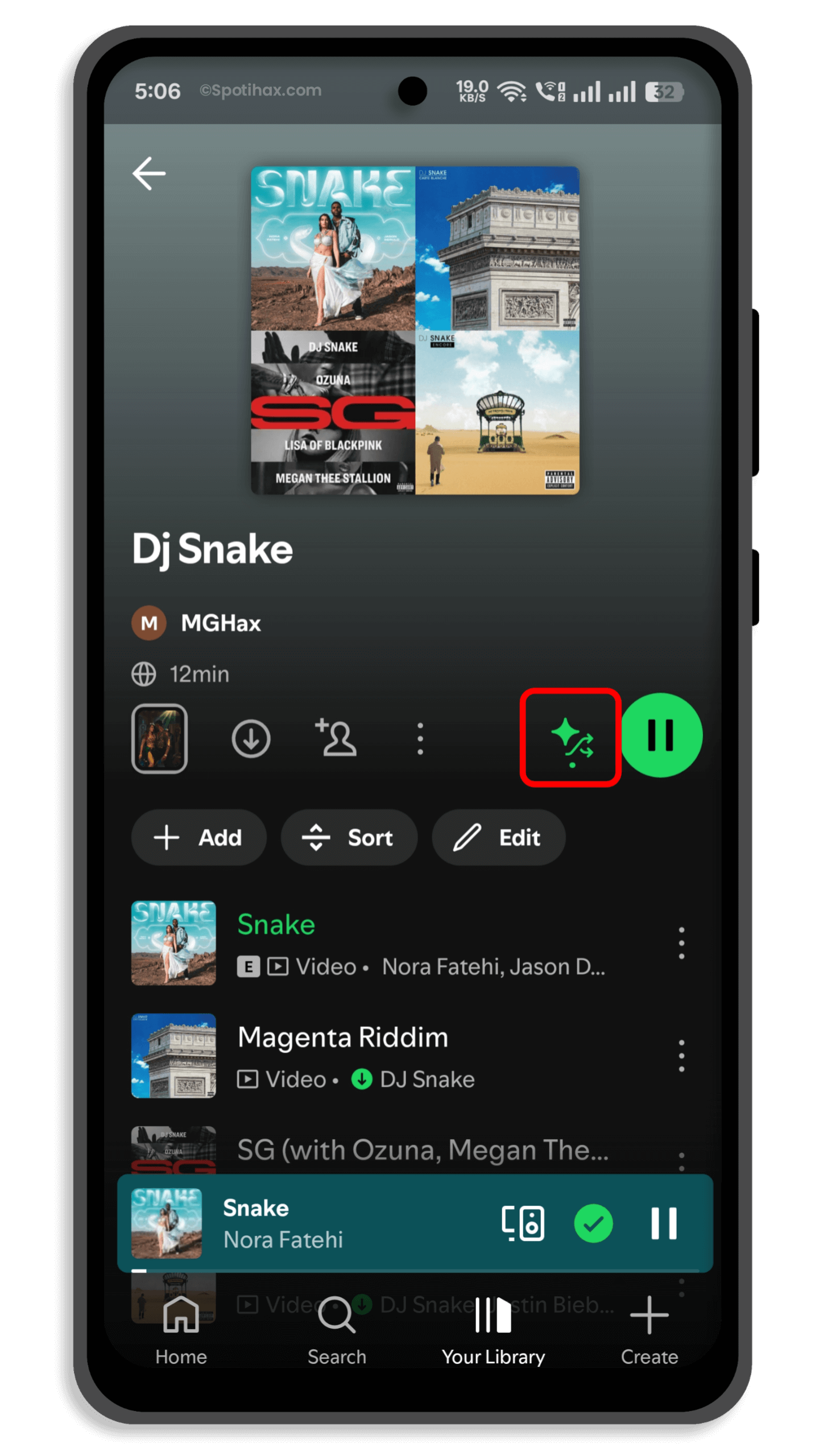 "How to Turn on Spotify Smart Shuffle" Guide Image