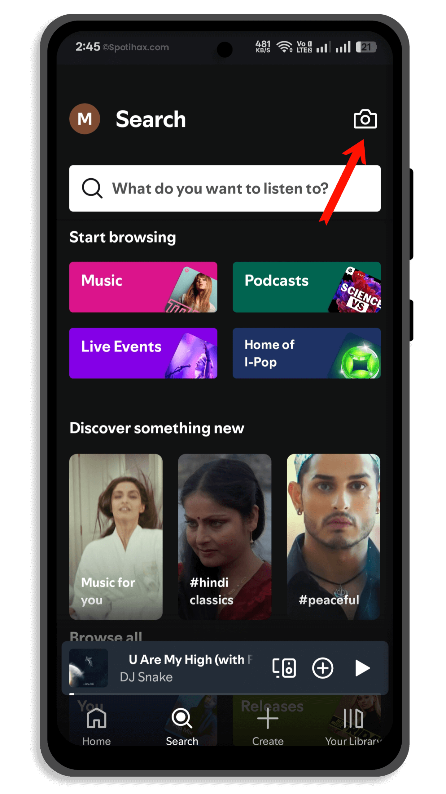 "Join a Spotify Jam via QR Code" Guide Image